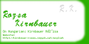 rozsa kirnbauer business card